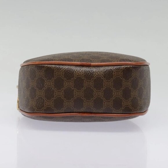 CELINE Macadam Canvas Shoulder Bag PVC Leather Brown Gold Auth 92725V - Picture 6 of 15